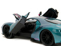2017 Ford GT Blue Metallic with Pink and Black Stripes "Pink Slips" Series 1/24 Diecast Model Car by Jada