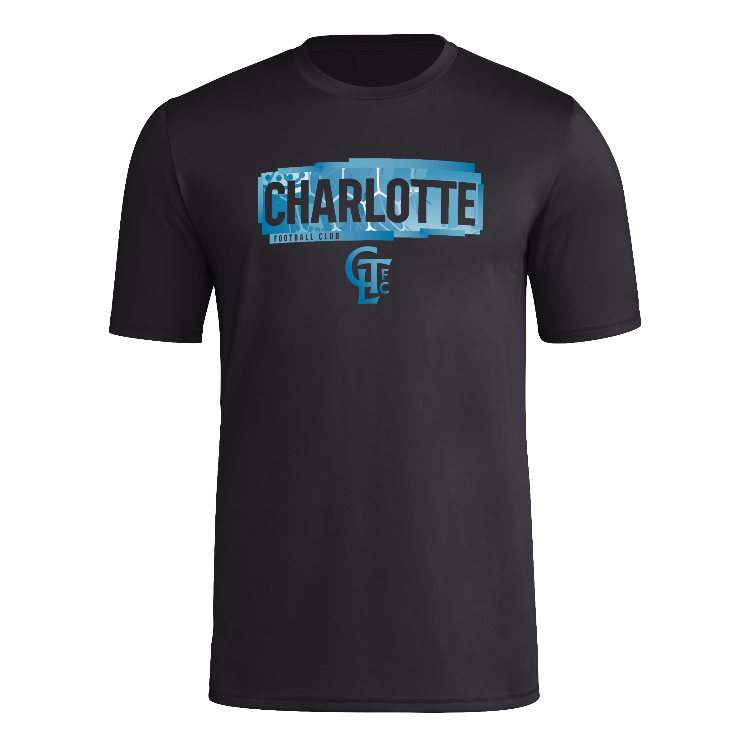 adidas Mens Short Sleeve Pre-Game T-Shirt Black/Charlotte Fc 3X-Large