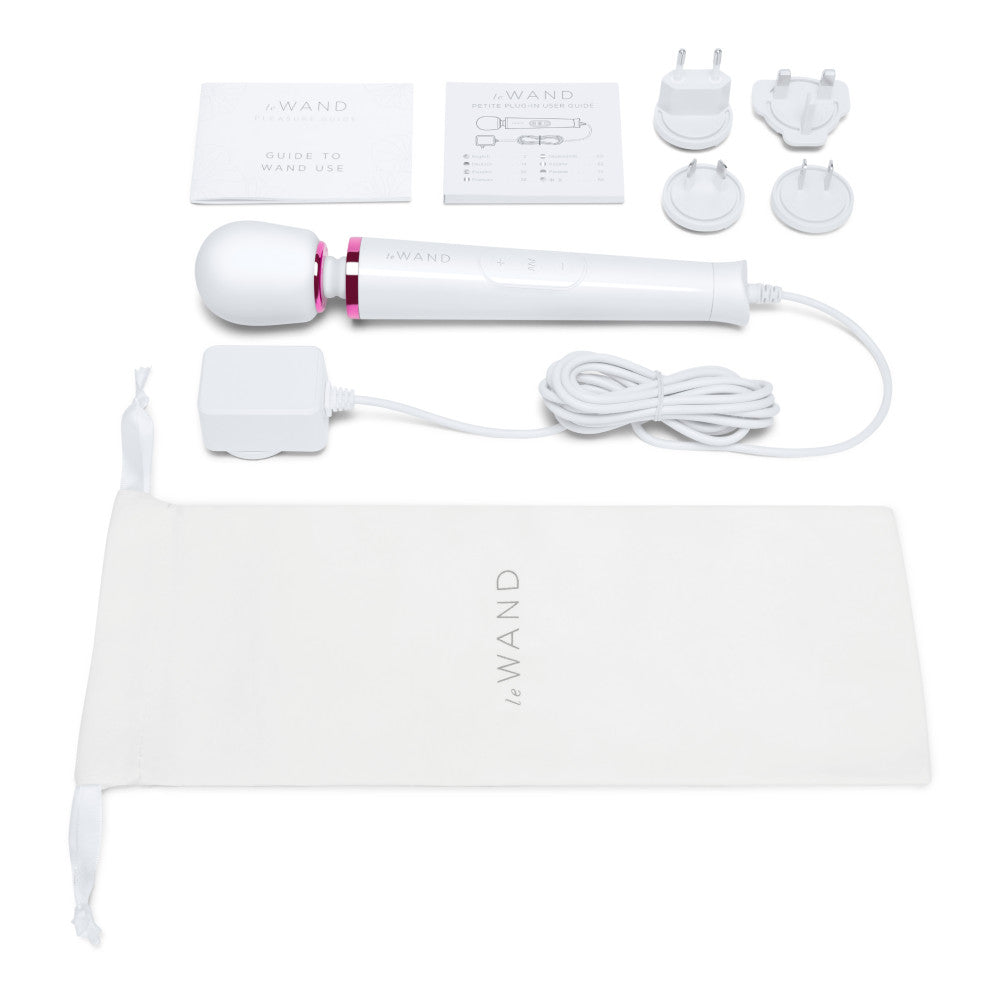 Le Wand Powerful Petite Plug-In Wand Vibrator - White