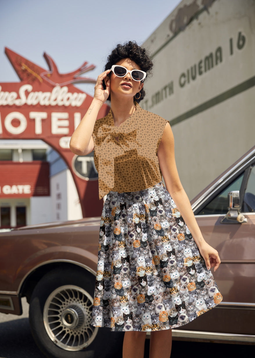 Realistic Cats A-line Skirt
