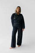 Petite Boxy Cropped Jacket - The Miri Jacket in Indigo