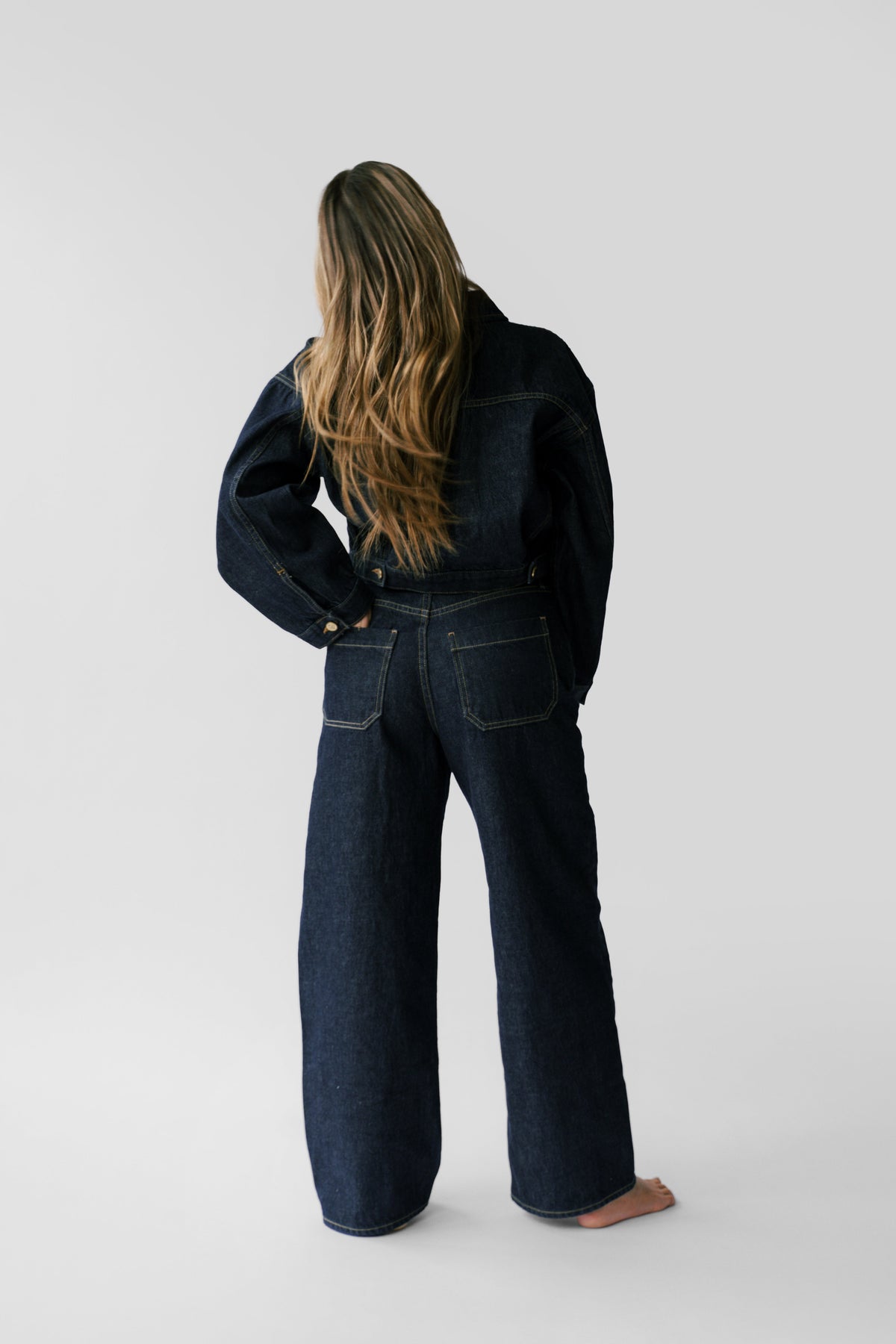 Petite Boxy Cropped Jacket - The Miri Jacket in Indigo
