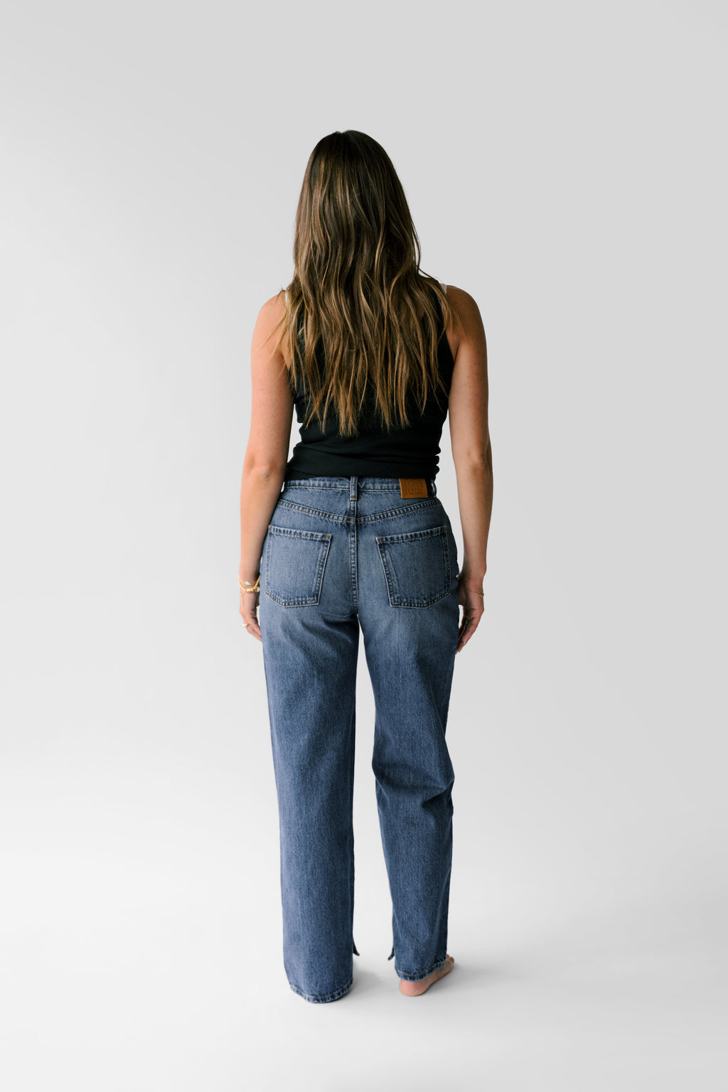 Petite High-Rise Relaxed Straight Leg Jean - The Maddy in Sapphire
