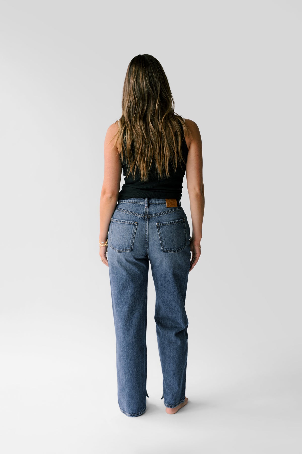 Petite High-Rise Relaxed Straight Leg Jean - The Maddy in Sapphire