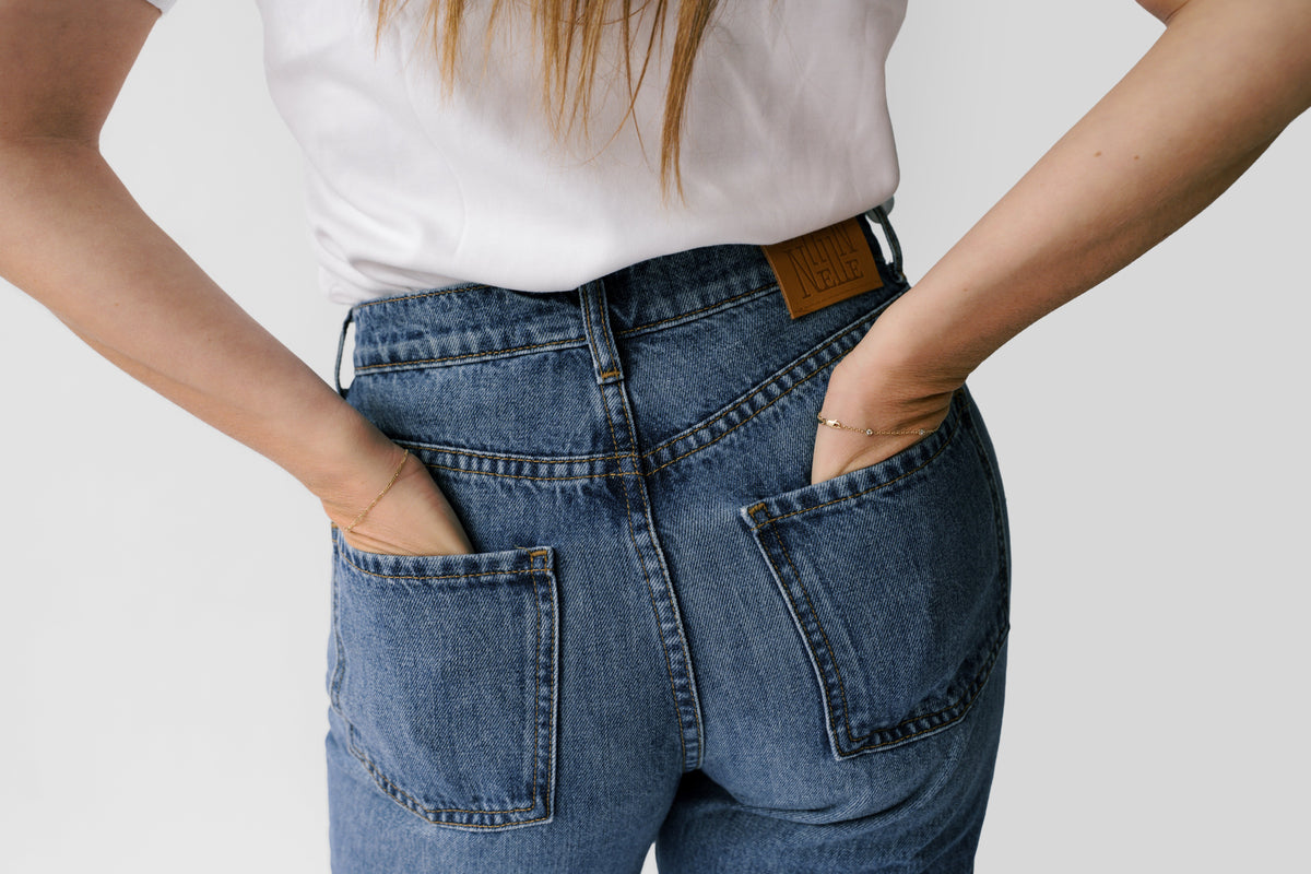 Petite High-Rise Relaxed Straight Leg Jean - The Maddy in Sapphire