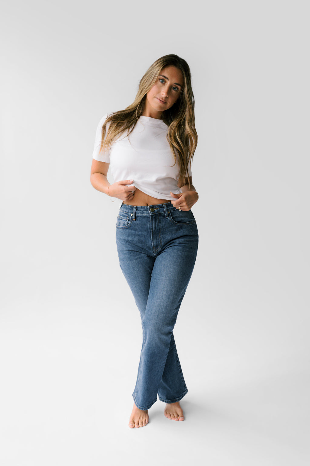 Petite High-Rise Stovepipe Jean - The Kate in Sapphire