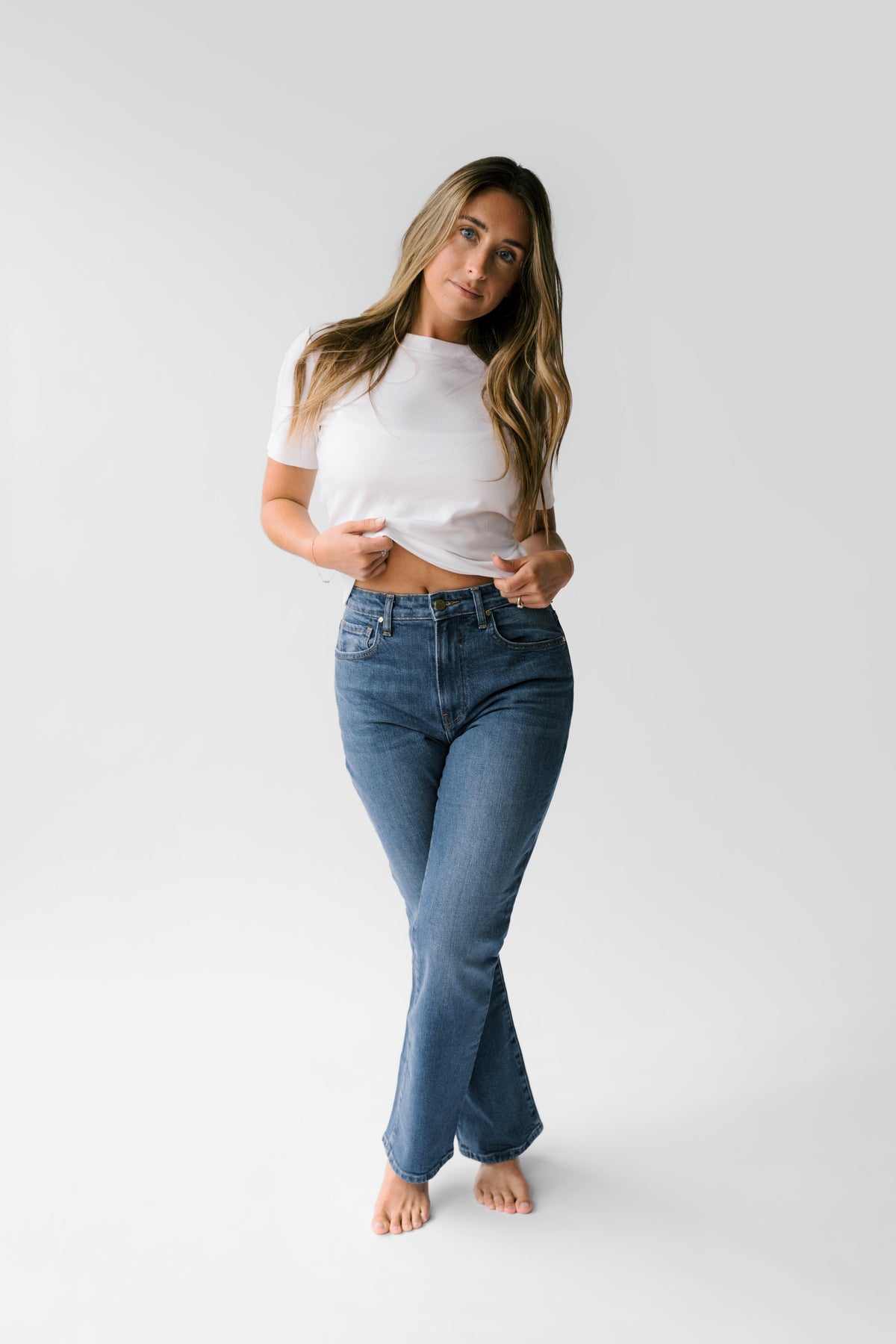 Petite High-Rise Stovepipe Jean - The Kate in Sapphire
