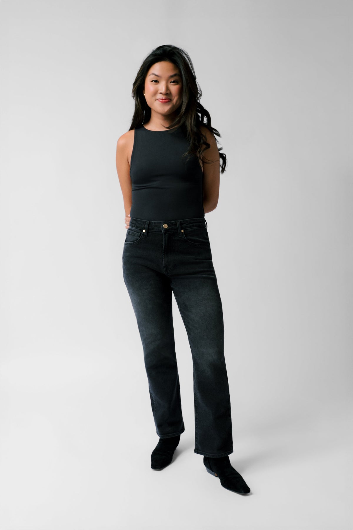 Petite High-Rise Stovepipe Jean - The Kate in Kohl