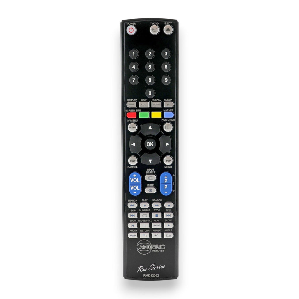 Anderic 076R0LJ030 TV/DVD Combo Remote Control for Sansui | No Programming | Works 076R0HE04A, 076R0LJ041 - RMD12052