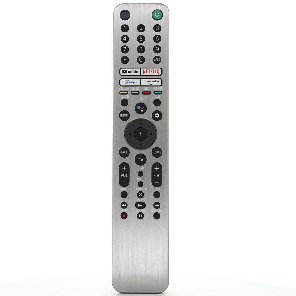 Sony RMF-TX621U Backlit Smart TV Remote Control with Voice | YouTube, Netflix, Disney+, Prime Video | Metal Front -  1-009-947-12