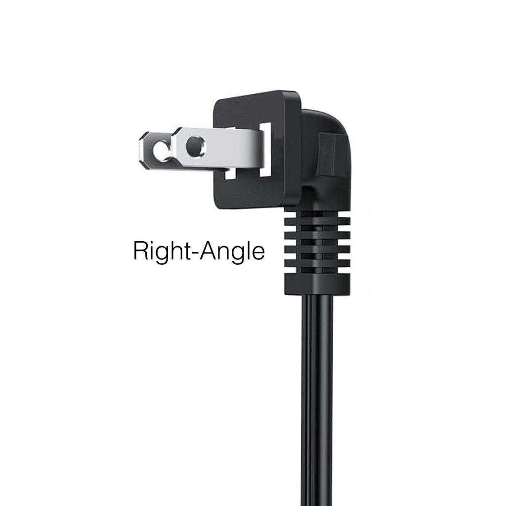 Samsung 3903-000985 AC TV Power Cable | Right Angle 2 prong to Right Angle C7 (Figure 8) | 6 foot - 3903-000985