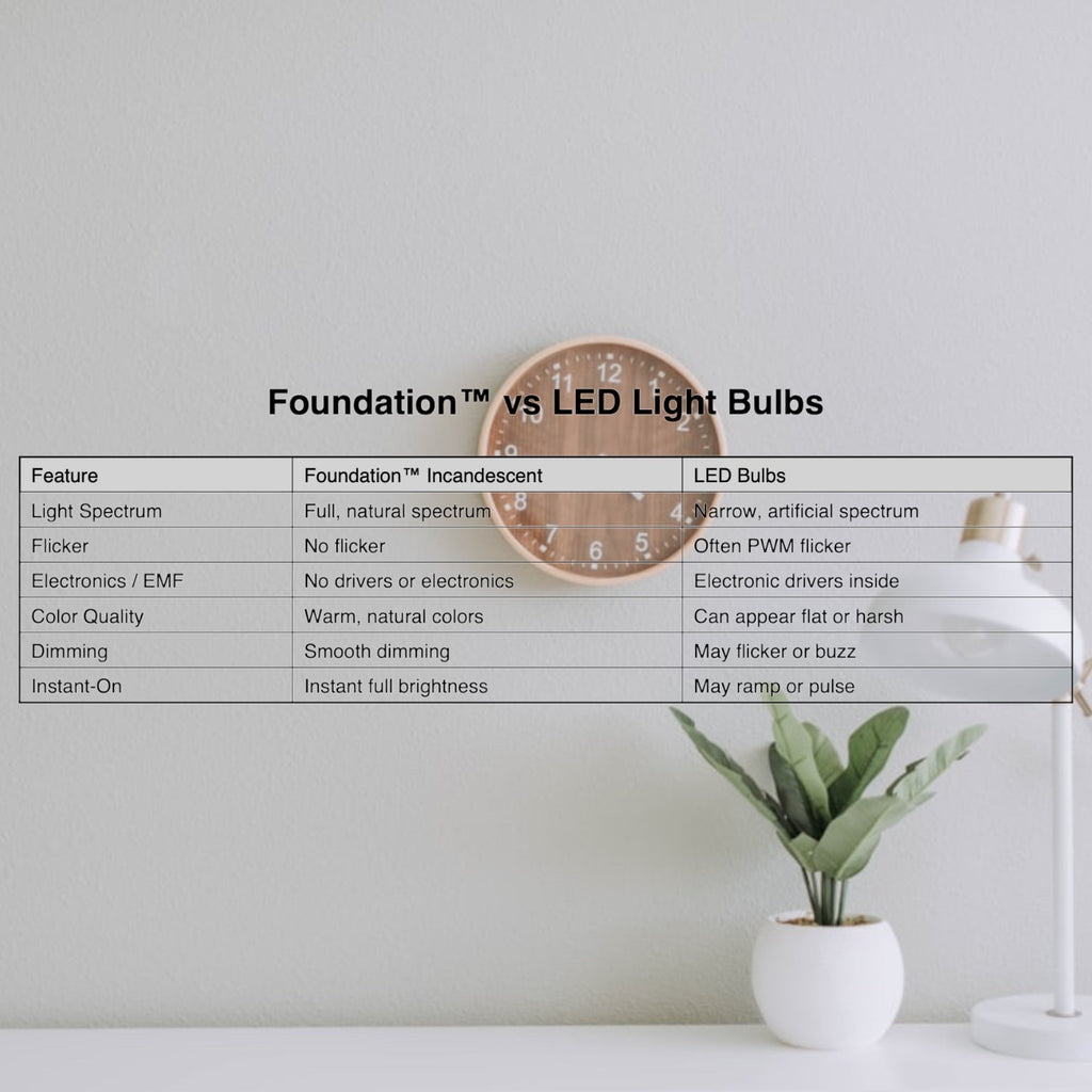 Foundation™ 60-Watt Incandescent Dimmable Light Bulb for Home Lighting - 2700K Soft White, E26 Medium Base - 4-Pack