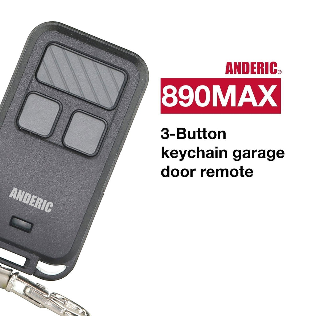 Substitute for Chamberlain 956EV 3-Button Keychain For all Chamberlain with Learn key Garage Door Opener Remote Control [890MAX]