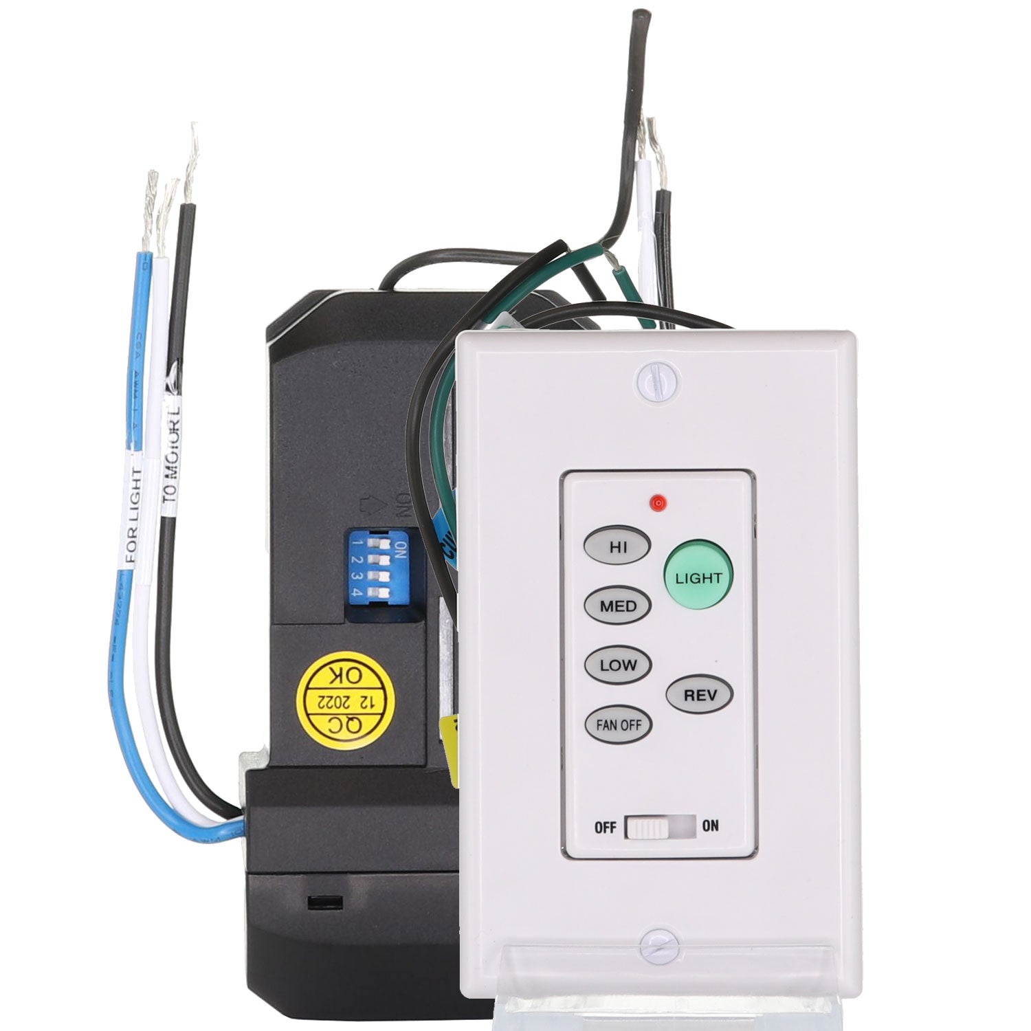 Substitute for Hunter 27183 ceiling fan and light Remote wired wall switch control [UC9051T-WIRED/UC7067FMRX]