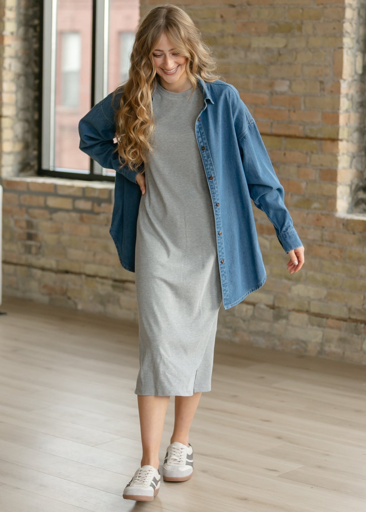 Betty Denim Button Up Top