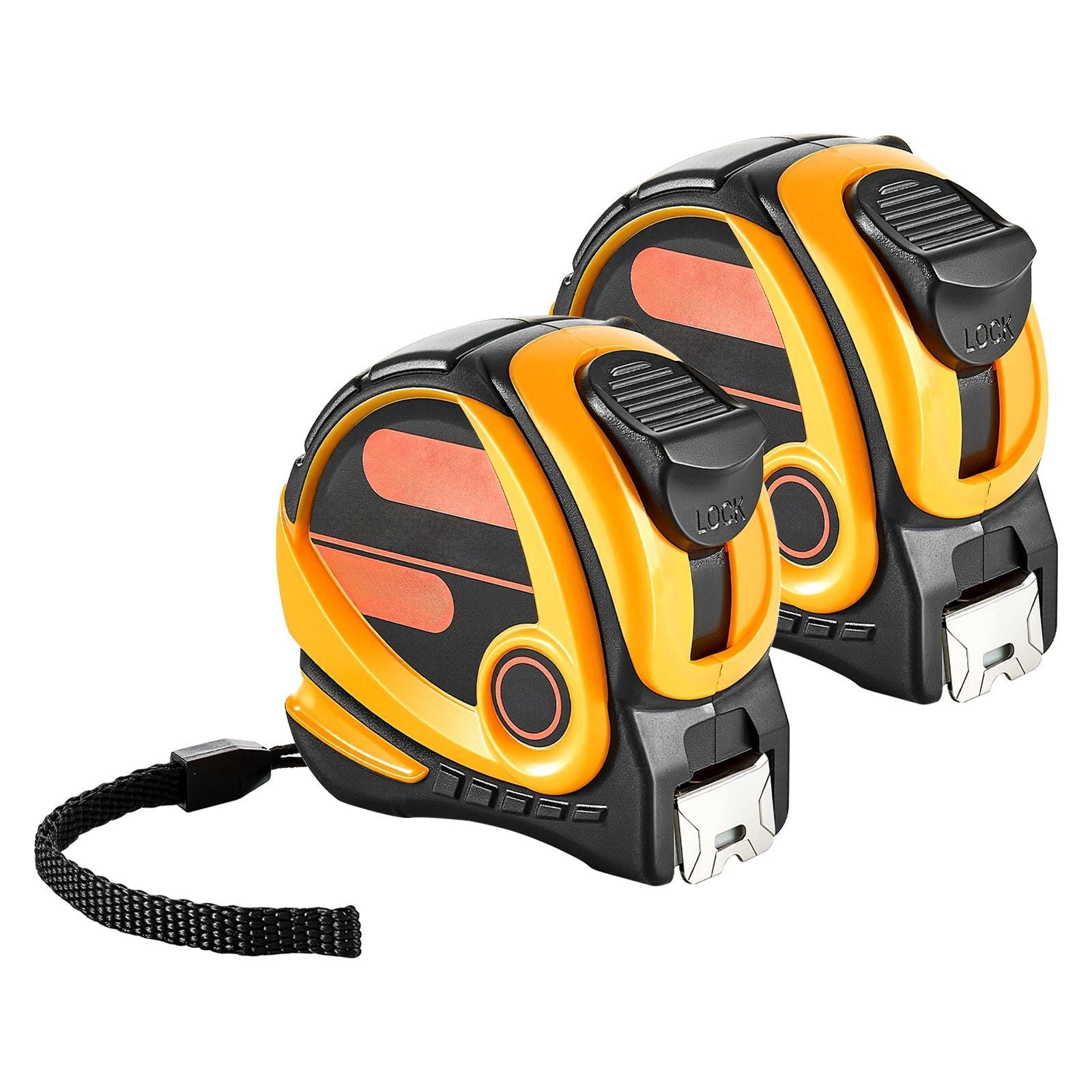 2 Packs Tape Measure 25ft Retractable Imperial Metric for Outdoor Decoration