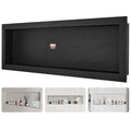 Shower Niche Ready for Tile 16" x 50", Single Shelf Organizer, Square Corners Wall-inserted Niche Recessed, Sealed Protection Modern Soap Storage Niche for Shower Bathroom, Black