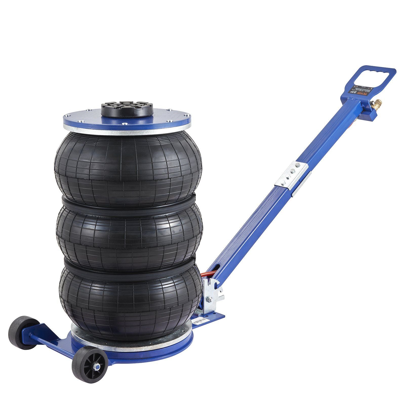 Air Jack, 5 Ton/11000 lbs Triple Bag Air Jack, Airbag Jack with Six Steel Pipes, Lift up to 18.5 inch/470 mm, 3-5 s Fast Lifting Pneumatic Jack, with Adjustable Handle for Car, Garage, Repair