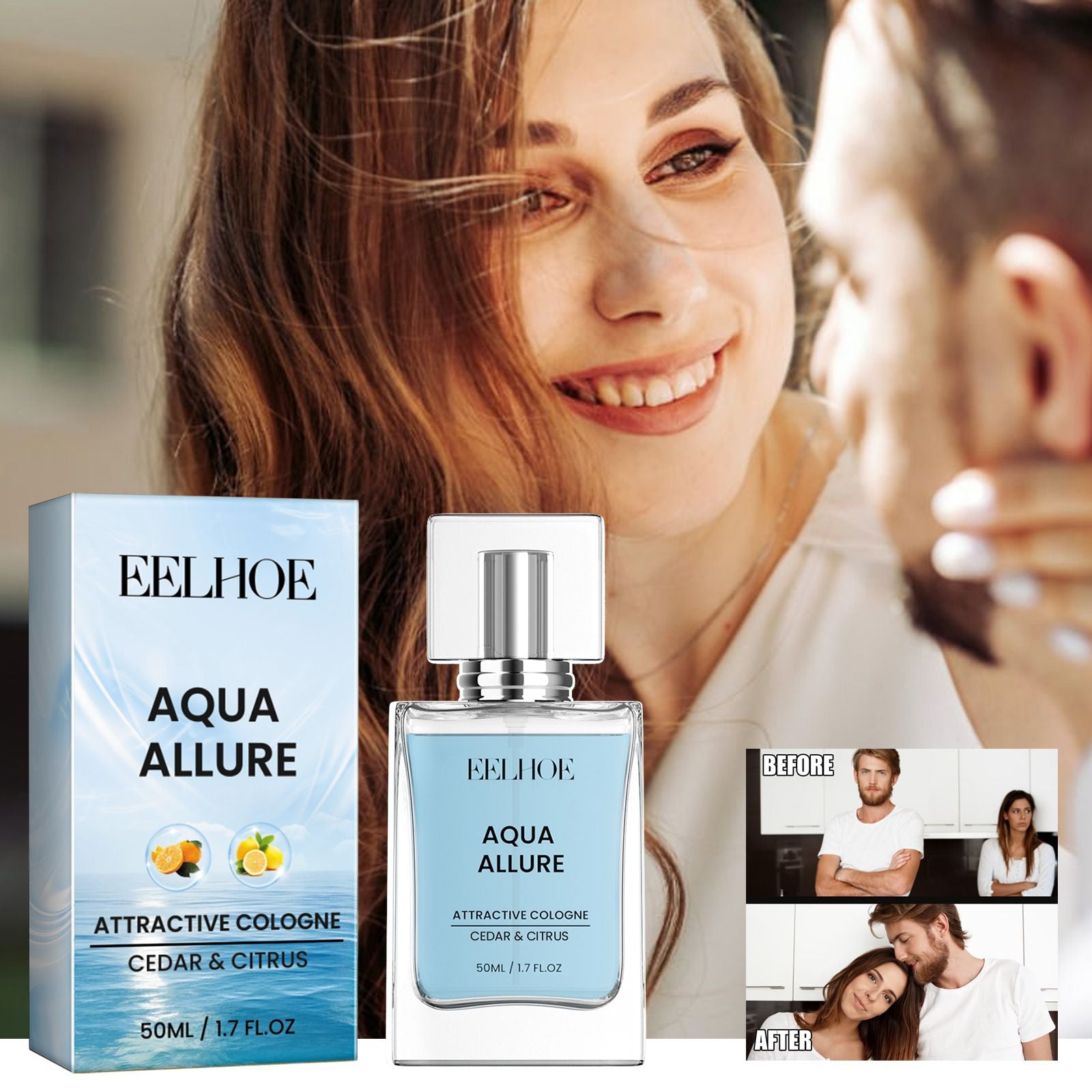 EELHOE Cupid Perfume (Ocean) Long Lasting Fragrance for Dating Couples A natural and fresh fragrance to take with you