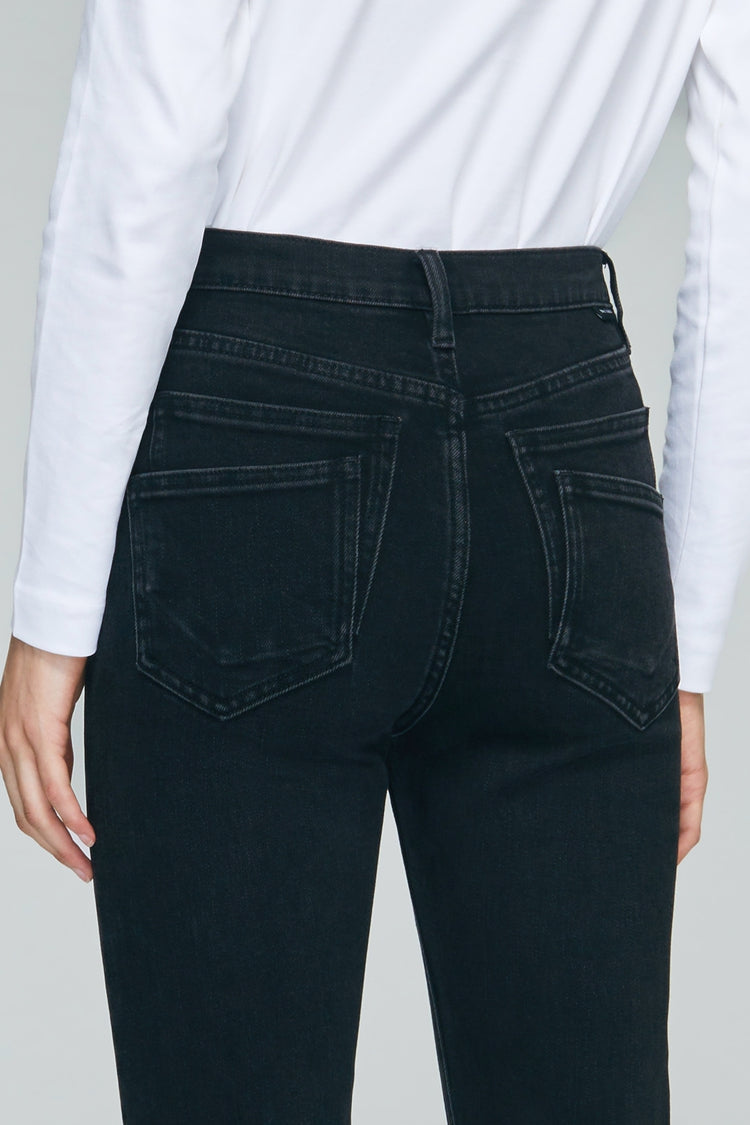 Two Shots High Rise Straight Crop Jeans HJ013