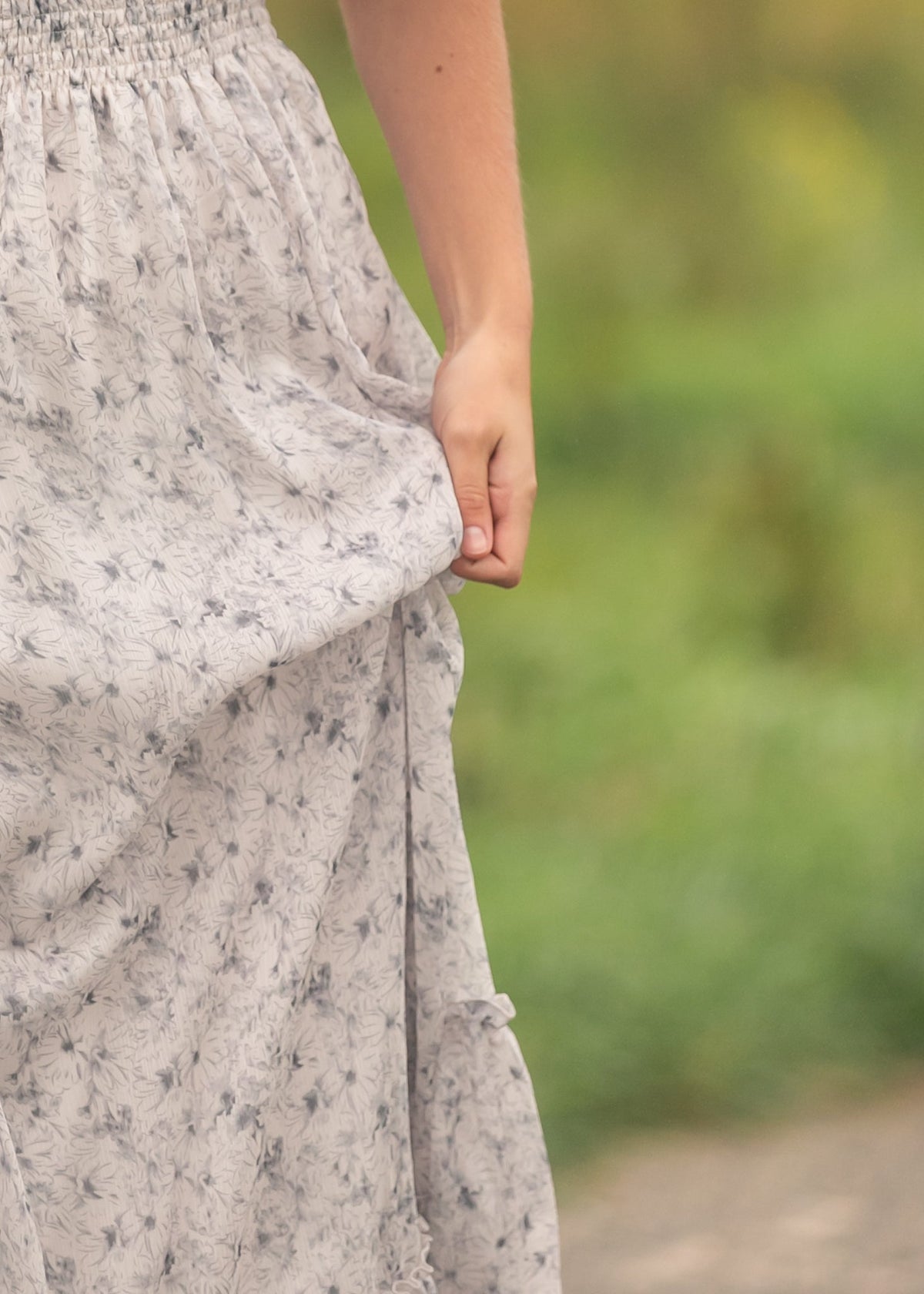 Isabella Blue Floral V Neck Maxi Dress